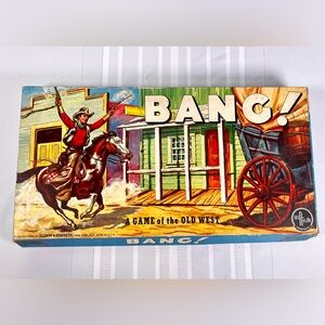 Vintage 50s “BANG!” Old West Selchow & Righter USA Cowboy Western Board Game